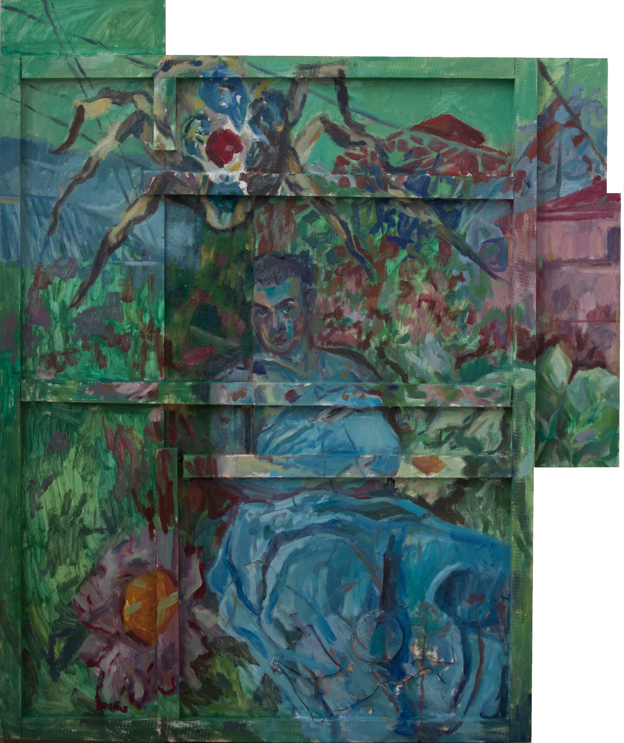120x99x2.5 cm, óleo s/tela e madeira, 2023 120x99x2.5 cm, óleo s/tela e madeira, 2023